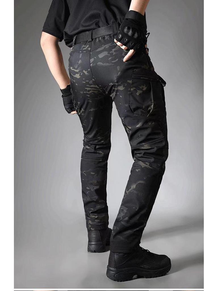 Men's IX7 Tactical Windproof Outdoor Softshell Pants - Winter Fleece-Lined, Waterproof, Warm.