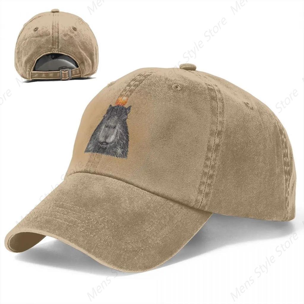 Capybaras Orange Capy Yuzu Unisex Baseball Caps Distressed Denim Caps Hat Vintage Outdoor Activities Adjustable Fit Sun Cap