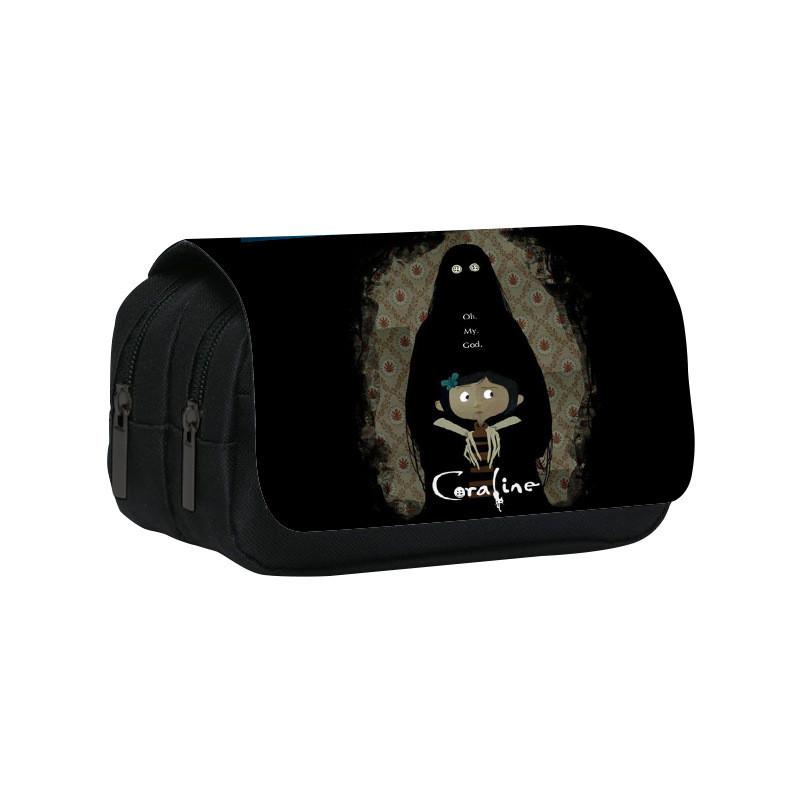 Compartment Twin Coraline Organizer Stationery Pen Pouch For School Home And