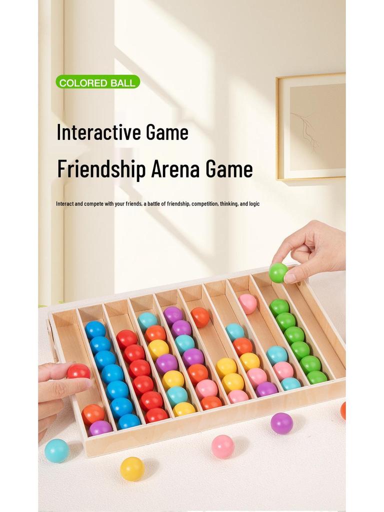 Children's Wooden Color Puzzle Abacus: Educational Beads Stacking Game and Math Teaching Aid