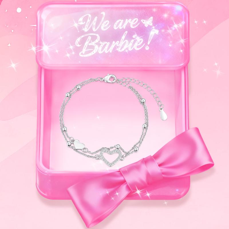 Barbie Bracelet Simple double-layer smart love chain, niche high-end design bracelet, flash zirconium ins style, versatile, good luck TX2308103A
