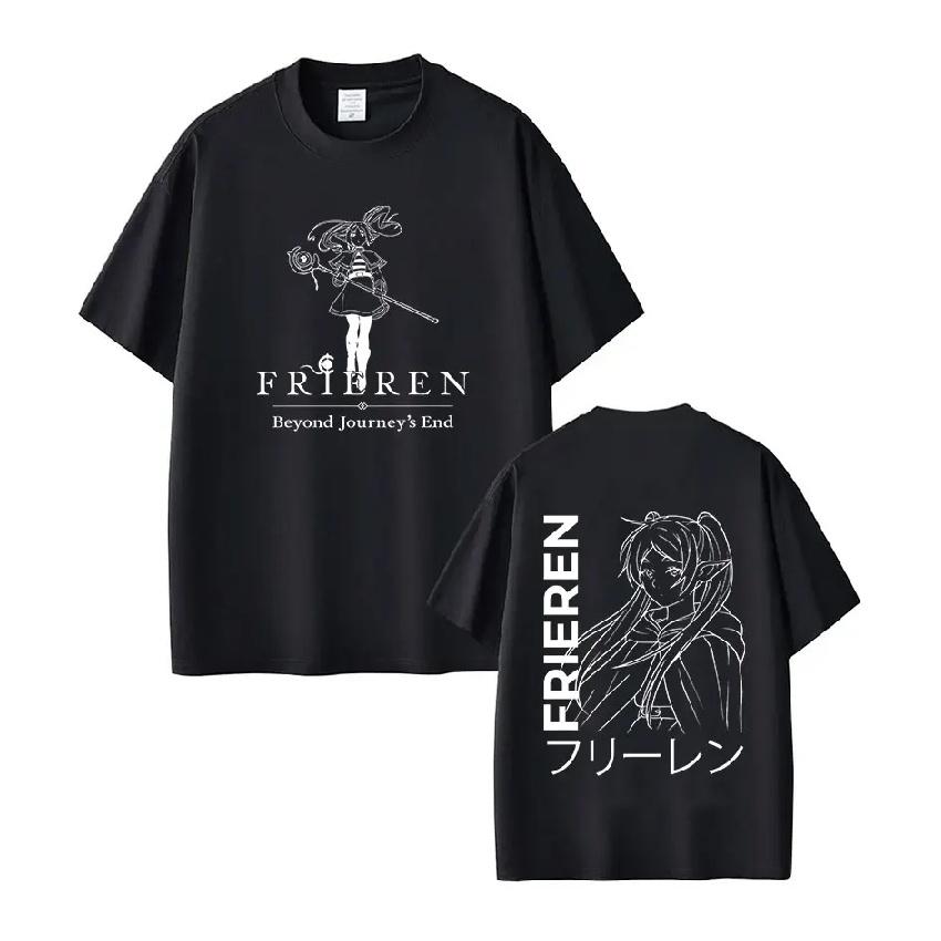 

Anime Frieren_ Beyond Journey s End Frieren T Shirt Men Women Clothing Harajuku Summer Cotton Short Sleeve T-shirts Streetwear S