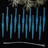 12Pcs Acrylic Clear Christmas Icicle Pendants Set Hanging Icicle Decorations  Wedding Party