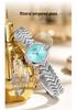 OFNS Elegant Women's Quartz Watch - Diamond-Inlaid Wheat Ear Design, Light Luxury, Waterproof, High-End Feel.