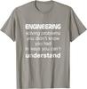 Cool Engineer / Engineering T-shirt About Solving Problems Discount Unique T Shirt Cotton T Shirts for Men Printed On