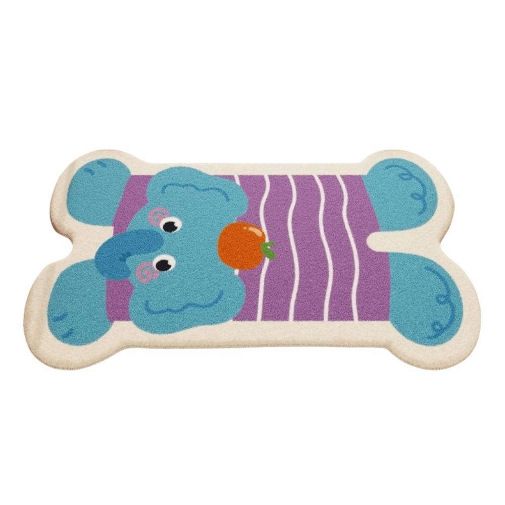 Plush Material Toilet Carpet Cartoon Design Bathroom Rug Animal Theme Foot Mat  Bathroom Use