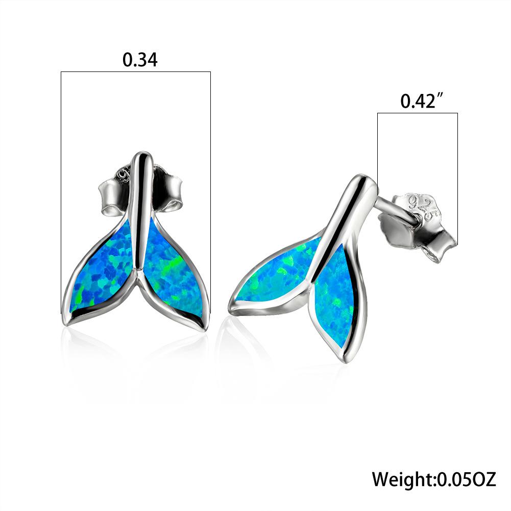 Minimalist Style Personalized Fish Tail Earrings for Womens Holiday Versatile Earrings