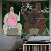 The BBig Lez SShowS Tapestry House Bedroom Living Bar Garden Microfiber Decoration Background Art Custom Banner