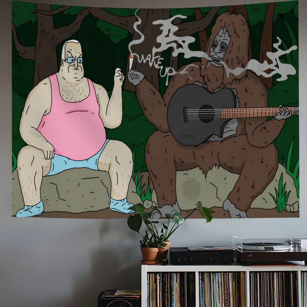The BBig Lez SShowS Tapestry House Bedroom Living Bar Garden Microfiber Decoration Background Art Custom Banner