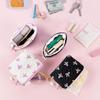 Bow Mini Makeup Bag Women's Makeup Bag Travel Washroom Bag Cute Coin Purse Lightweight Lipstick Pouch Embossed Storage Bag