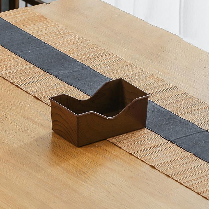 تقليد الخشب الحبوب أدوات المائدة البلاستيك طبق للوجبات الخفيفة وجبة خفيفة اكسسوارات المطبخ المنزلية