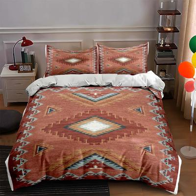 Geometric Diamond Motifs. Bedding Duvet Cover Sets Duvet Covers Pillowcases Gifts (1 * Duvet Cover 2 * Pillowcases, Without Duvet Insert)