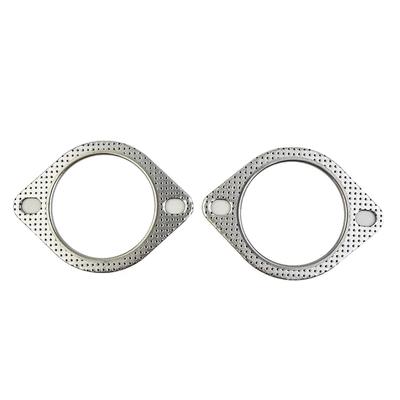 2x Auto Splitter Auspuff Dichtung 2 Bolzen 3 Zoll Durchmesser Fallrohr Metall Multi Schicht Verstärkt 76mm Für Nissan Für, teil