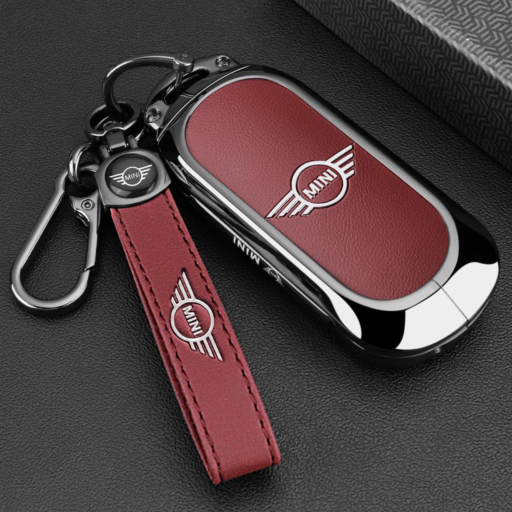 Klíčenka z kožené slitiny pro kryt klíče od auta Fob Pro BMW MINI Cooper Countryman U25 J01 J05 F65 F66 2024 2025 Ochranná Klíčenka