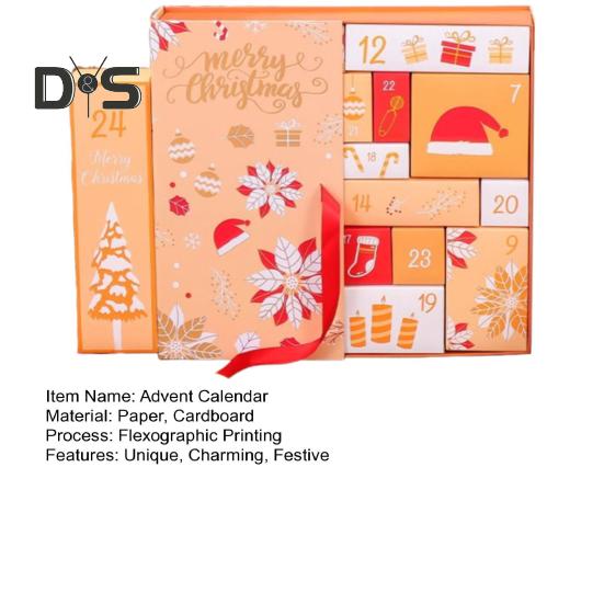 Vánoční adventní kalendář 24denní doplňovací odpočet Balení Krabice Kartonové krabice s čísly Dekorace prázdninového domu pro děti Dospělí