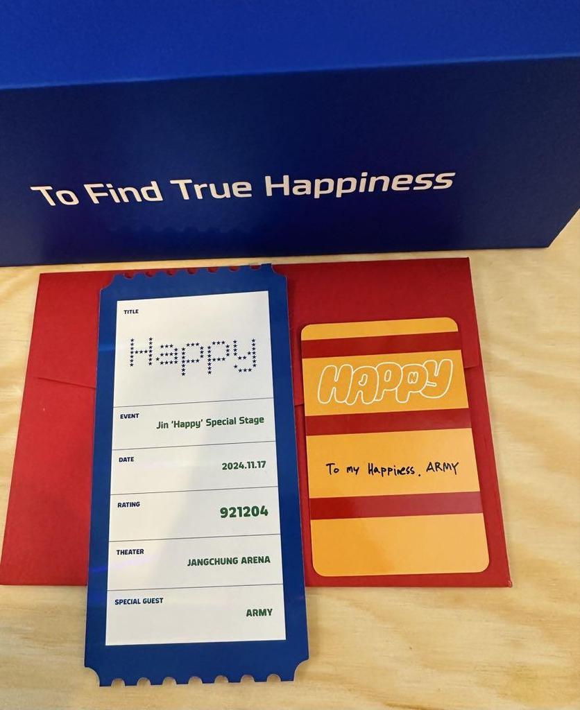 [USED] BTS Jin Happy Special Stage Admission Bonus Gift Trading Card Box