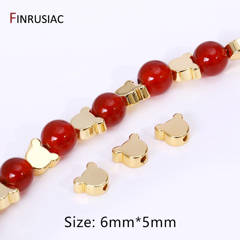 18k Gold Plated Brass Heart Spacer Beads For DIY Jewelry Making Supplies,Heart Loose Beads For Handmade Beading Jewelry Material