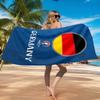 Asciugamano da Spiaggia in Microfibra Stampato con Emblema del Calcio Tedesco, Morbido e Assorbente, Asciugatura Rapida, Ideale per Viaggi Estivi, Essenziale per la Spiaggia, Piscina