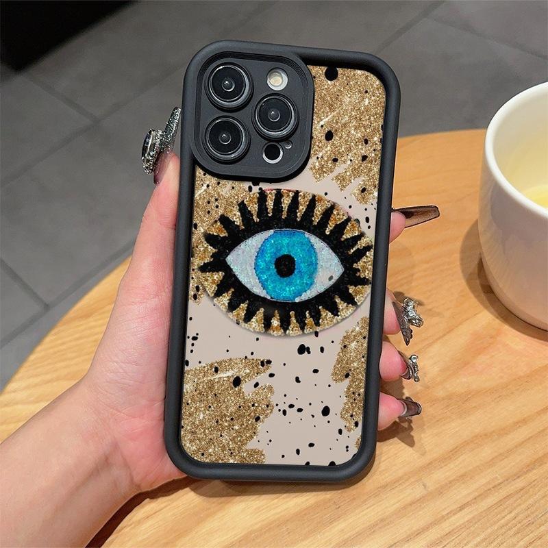 Blue eyes Apple 14/13/12/11 anti-drop phone case iPhoneXR/Xsmax personality 15/16 soft case
