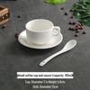 Verdicktes Reinweißes Keramik Espresso Tassen- und Untertassenset