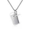Rockyu Popular Brand Necklace for Silver Engraved with Stylish Men, Plate, Mantra, Cross, Amulet,