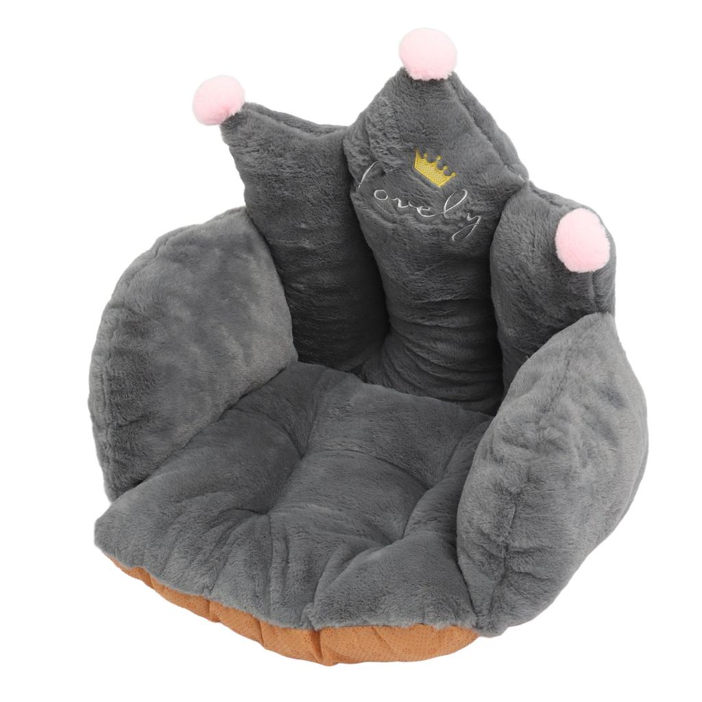 Office Chair Cushion Semi Enclosed Crown Shape Polyester Fiber Seat Cushion for Dormitories Home