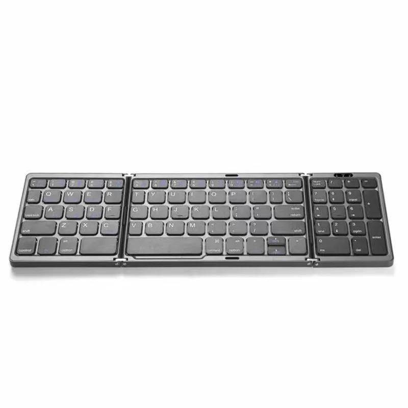 Faltbare kabellose Bluetooth-Tastatur Wiederaufladbare faltbare Tastatur für IPAD Mobiles Tablet Notebook Büro Mini-Tastatur