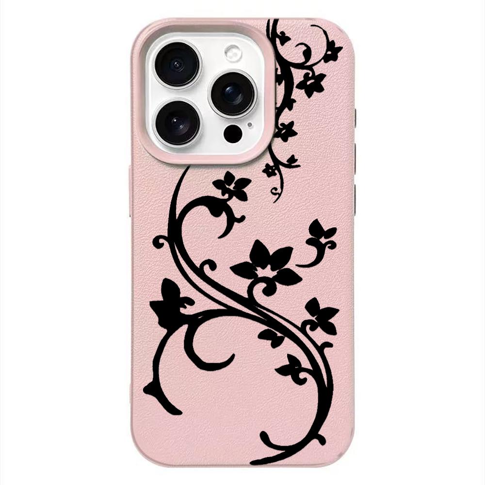 

Hand-painted Butterfly Flower Phone Case For iPhone 17 Pro Max 16 Plus 15 Pro 14 13 12 11 XR 17Air Lychee Textur Soft Cover iPhone XR