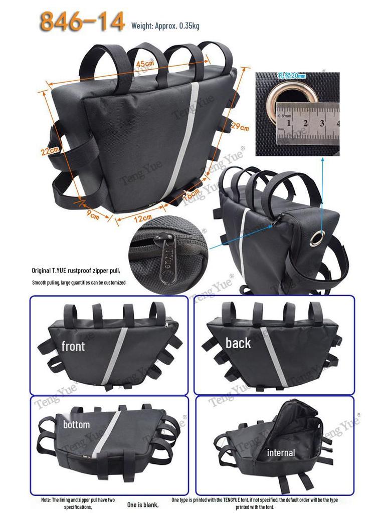 846 Dreieckrahmen Oberrohrtasche - Radsport Aufbewahrungsbeutel/Akkupack