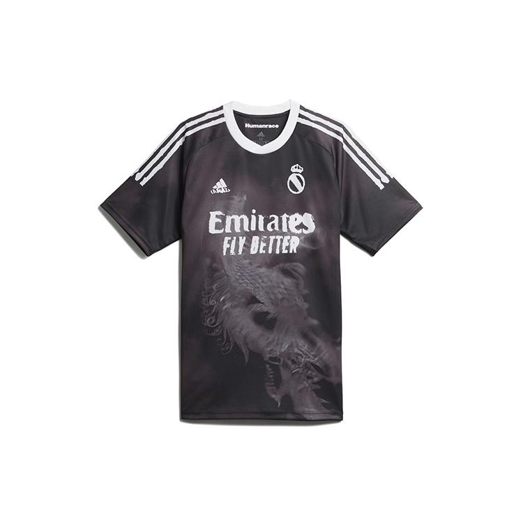 adidas x Crossover Printing Soccer/Football Sports Short Sleeve Jersey real Madrid Black Men s GJ9110 S