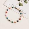 European and American Ins Thick Aluminum Chain Devil's Eye Anklet Girl High-end Retro Foot Accessories Three-piece Set