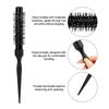 Black Round Barrel Hair Comb Hair Styling Hair Brush Nylon Comb Cylinder Curly Hair Comb Aluminum Tube Salon Tools Barber Gift