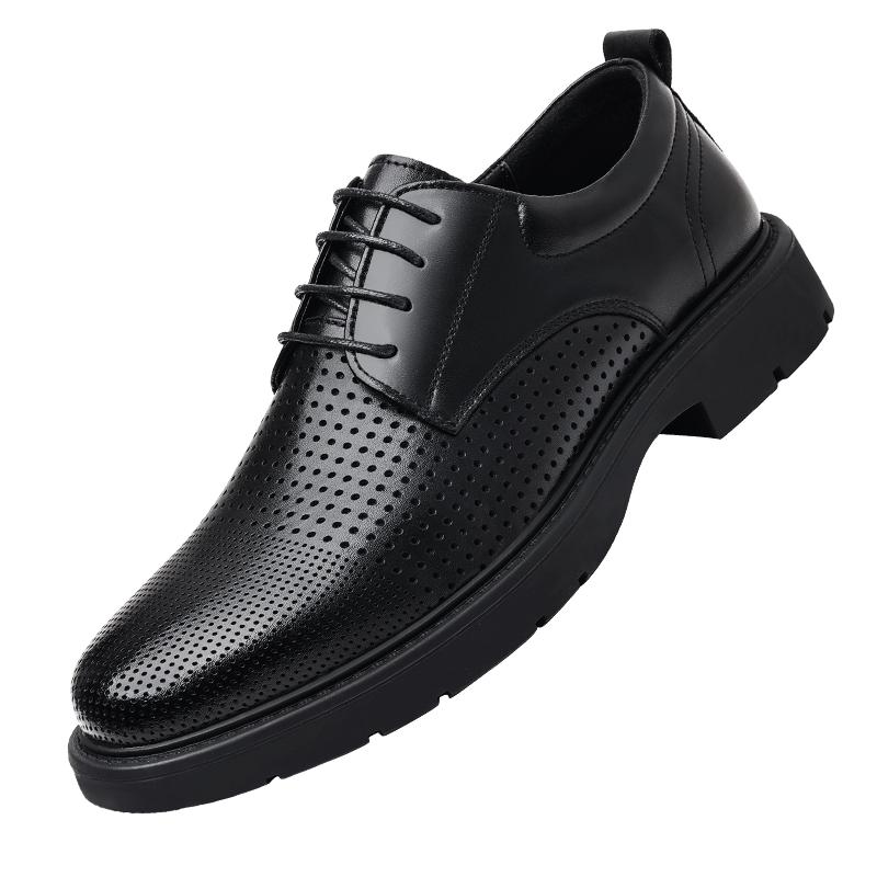 

Hot Retro gentlemen s men s shoes High quality luxury style Black Brown adult thick soled shoes Leisure Business Versatile 44 чёрный