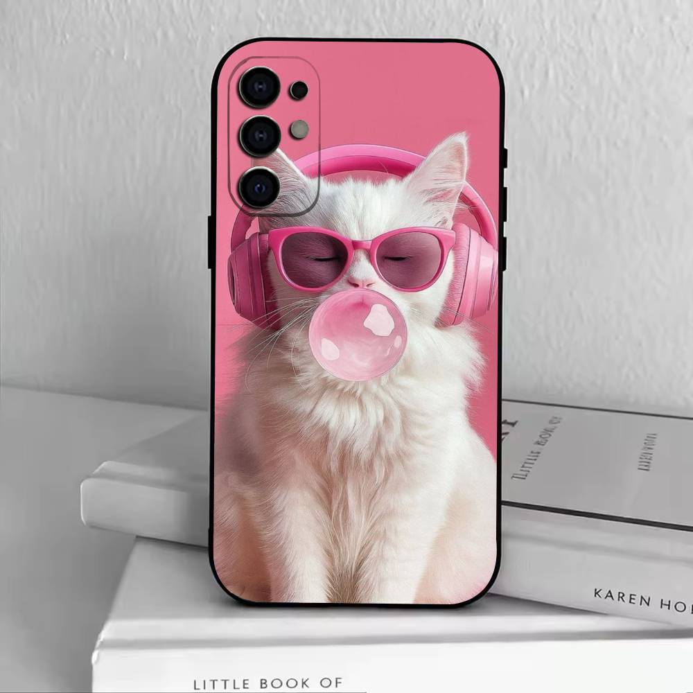 

D-Funny Animals Phone Case Black Silicone Soft For Samsung S25,S24,S21,S22,S23,S30,Ultra,S20,Plus,Fe,Lite Samsung S26