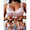 Women Smooth Front Buckle Wireless Push Up Sports Bra Plus Size Anti Sagging Gathering Bra