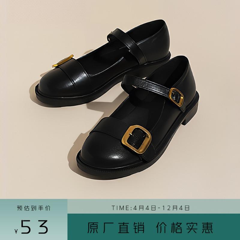 New retro Mary Jane shoes low-heeled small leather shoes soft-soled comfortable single shoes women's versatile