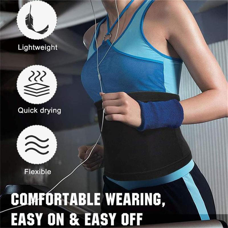 Unisex Waist Trimmer Belly Wrap Sports Sweat Band AB Trainer Workout Body Shaper Tummy Control Slimming Belt for Weight Loss