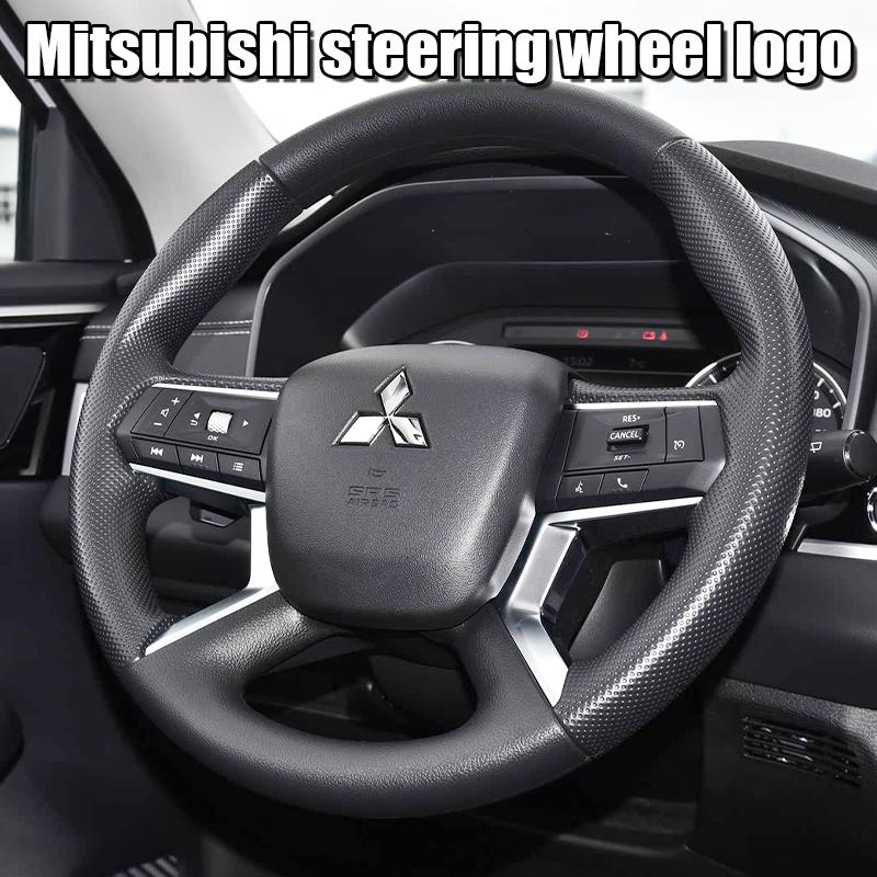 ysdf5 For Mitsubishi Pajero Xpander Space Star Ralliart Delica ASX 1Pc Mitsubishi Logo Steering Wheel Decal 3D Sticker Car Badge Logo