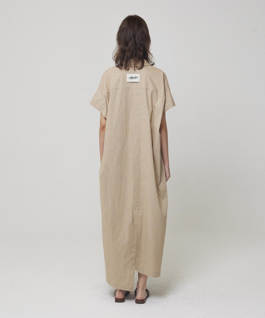 Meuameu Tie Sleeve Detail Shirt Dress