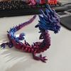 3D Printed Chinese Loong Figurine Movable Joints Standing Dragon Figure Articulated Dragon Model Fidget Toy Desktop Decoration Ornament