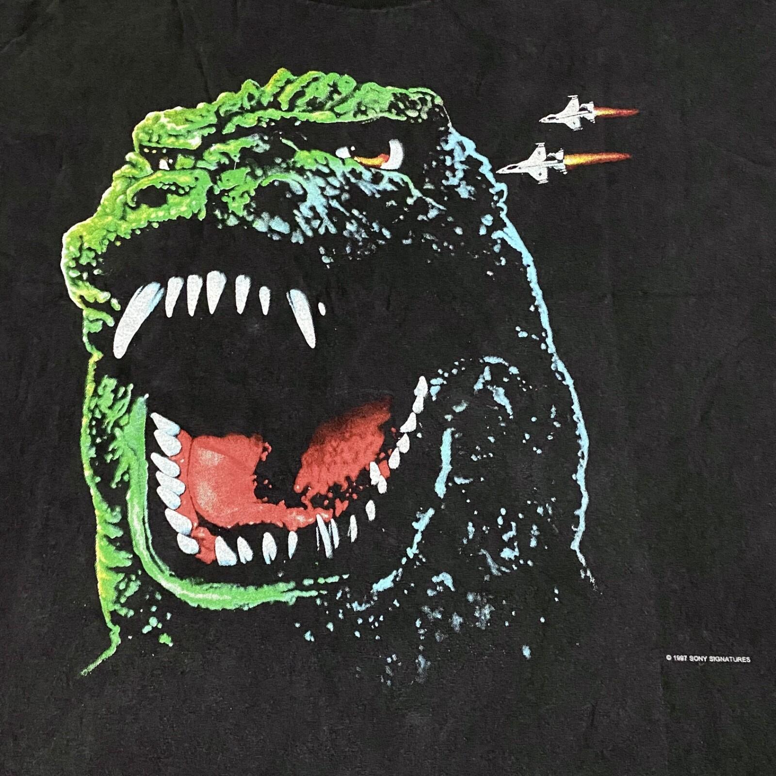 

Vintage 1997 GODZILLA Size L Original 90s Movie Single Stitch T-Shirt Mens Womens Tees Top REPRINT M