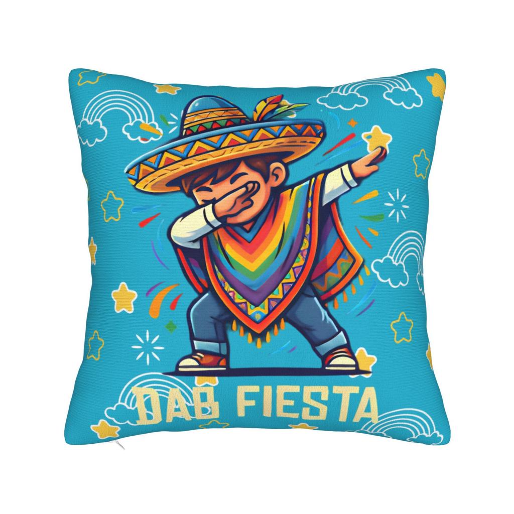 Let'S Fiesta Party Printed Pillow Case Mexican Amigo Cinco De Mayo Sombrero Morden Pillow Cover Soft Pillowcases