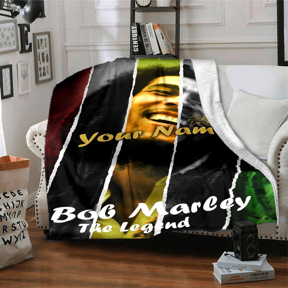 Bob Marley Personalizovaná deka se jménem Dárková personalizovaná deka Měkká teplá útulná Všestranná pro ložní prádlo obývací pokoj pohovku gauč Celoroční použití