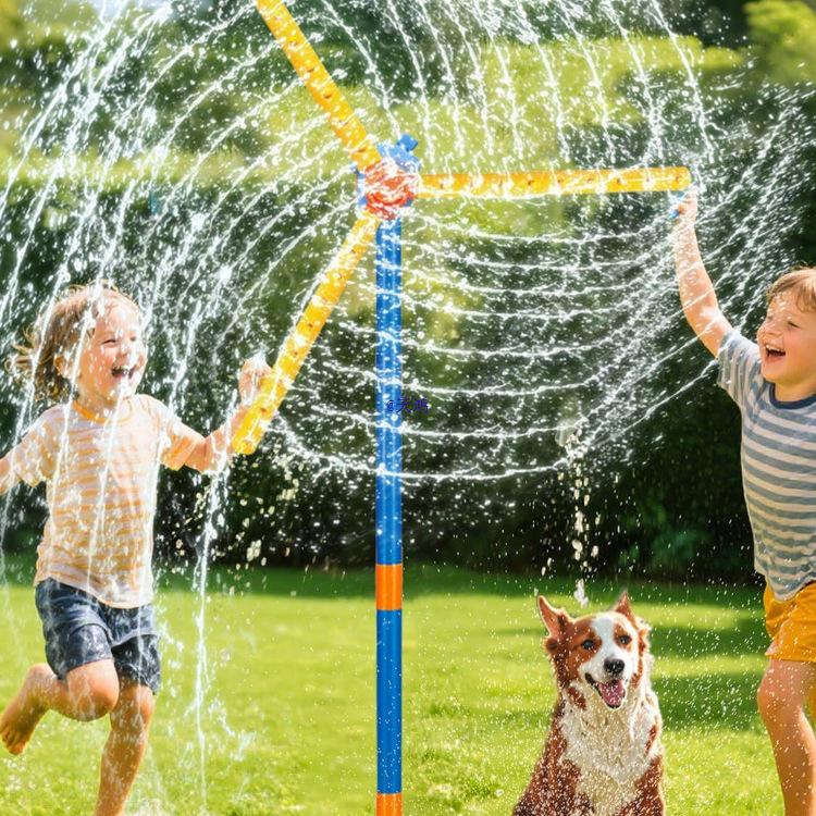 

Уличный водяной разбрызгиватель для игр для сада, пляжа и детского сада Spraying Windmill + 10m Hose + 2 Clips
