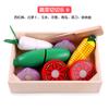 Wooden Children'S Early Education Simulation Playing House Fruits And Vegetables Velcro Cheche Le Creative Kitchen Toys
