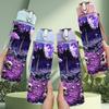 1PC Purple Forest Skull Dark Fantasy Print 750ml Color Plastic Sports Water Bottle Leakproof Flip Straw Lid Suitable for Sports Office Home Use