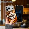 Phone Case: Lambskin 2D Flat Samsung Galaxy A34 A35 M05 M06 S20 S22 S21 FE Plus 5G Protective Case, Orange Cat, Christmas and Halloween Gifts