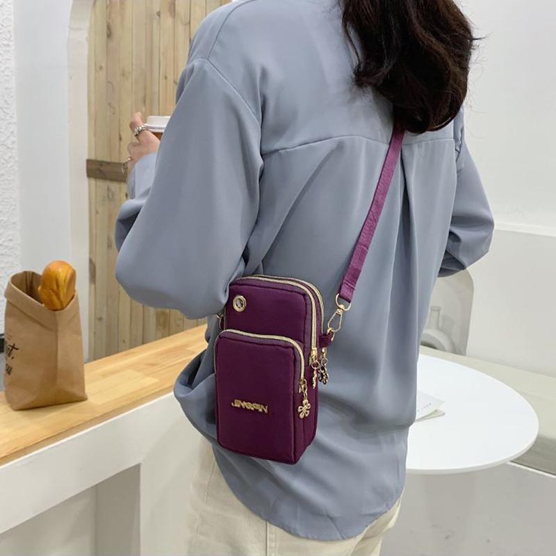 Casual Oxford Shoulder Bags For Women Waterproof Phone Purse Nylon Mini Crossbody Bag Pouch