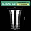 Er He Shen 500ml Thickened Disposable Plastic Cups