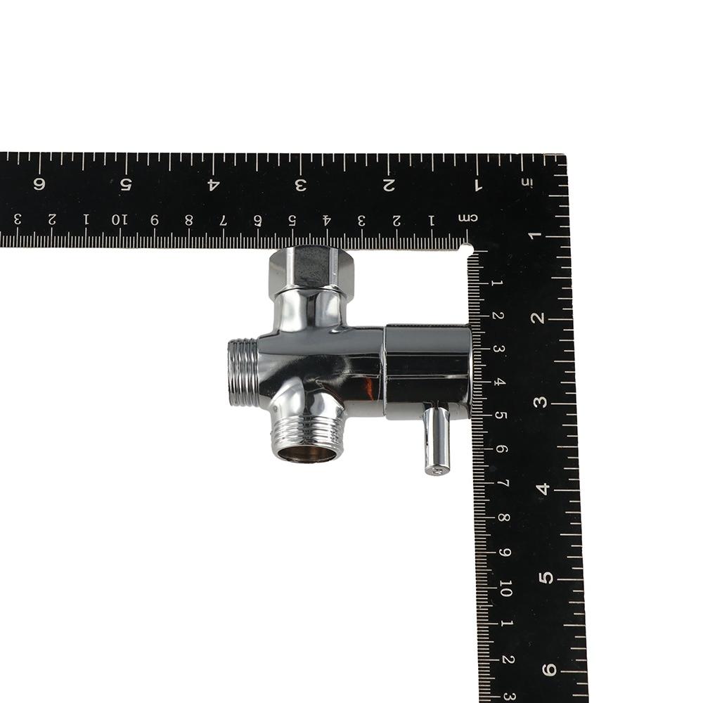 G1/2 3 Way Shower Head Diverter Valve Three Function Shower Tap Connector  Bathroom
